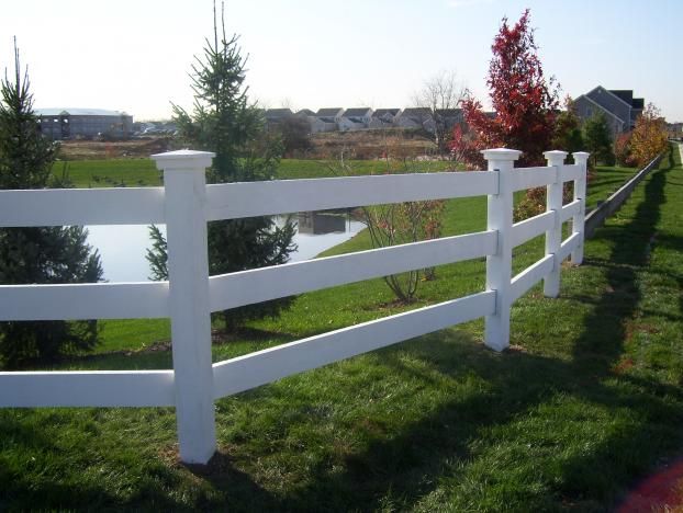 A recent vinyl fence contractor job in the  area